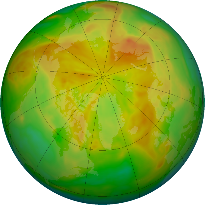 Arctic ozone map for 13 May 2007